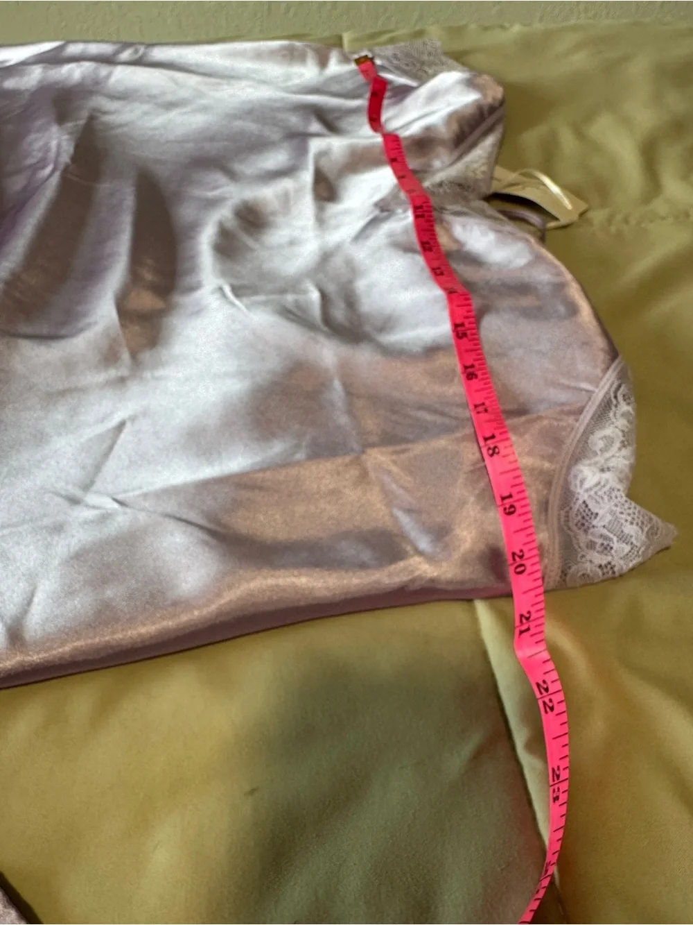 NWT Linea Donatella Lavender Satin Lace Pajama Set XL